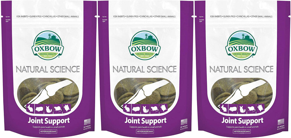 Oxbow Natural Science Joint Support Wafers pack—60-count, USA-made bundle supports small-pet joint health.