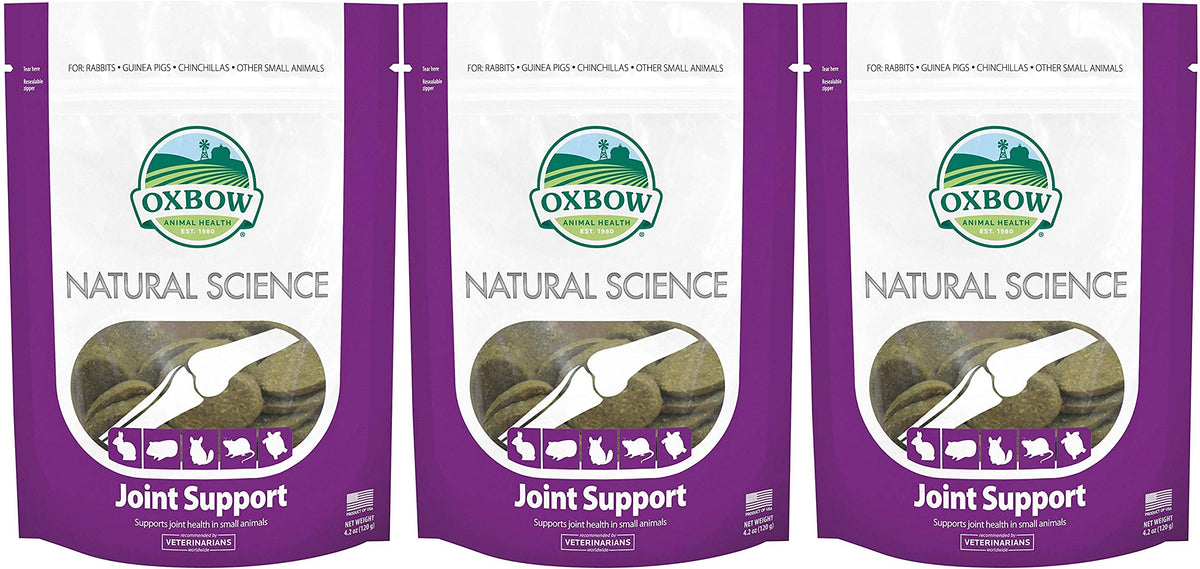 Oxbow Natural Science Joint Support Wafers pack—60-count, USA-made bundle supports small-pet joint health.