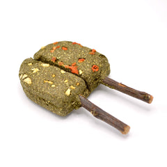 Oxbow Timothy Popsicle textured hay surfaces encourage nibbling and dental-friendly activity