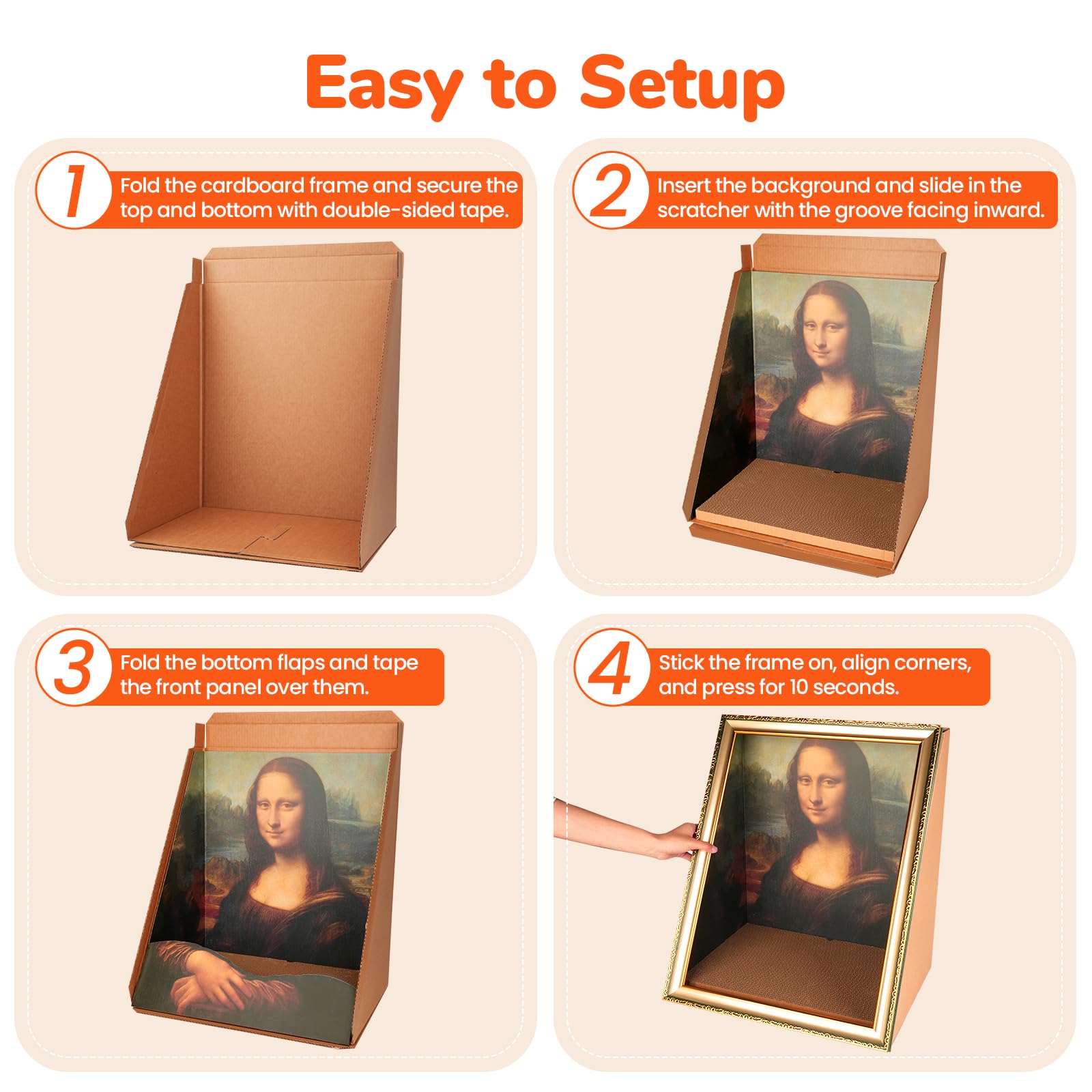 Oxfraki scratch house supports up to 50 lbs for sturdy indoor pets.