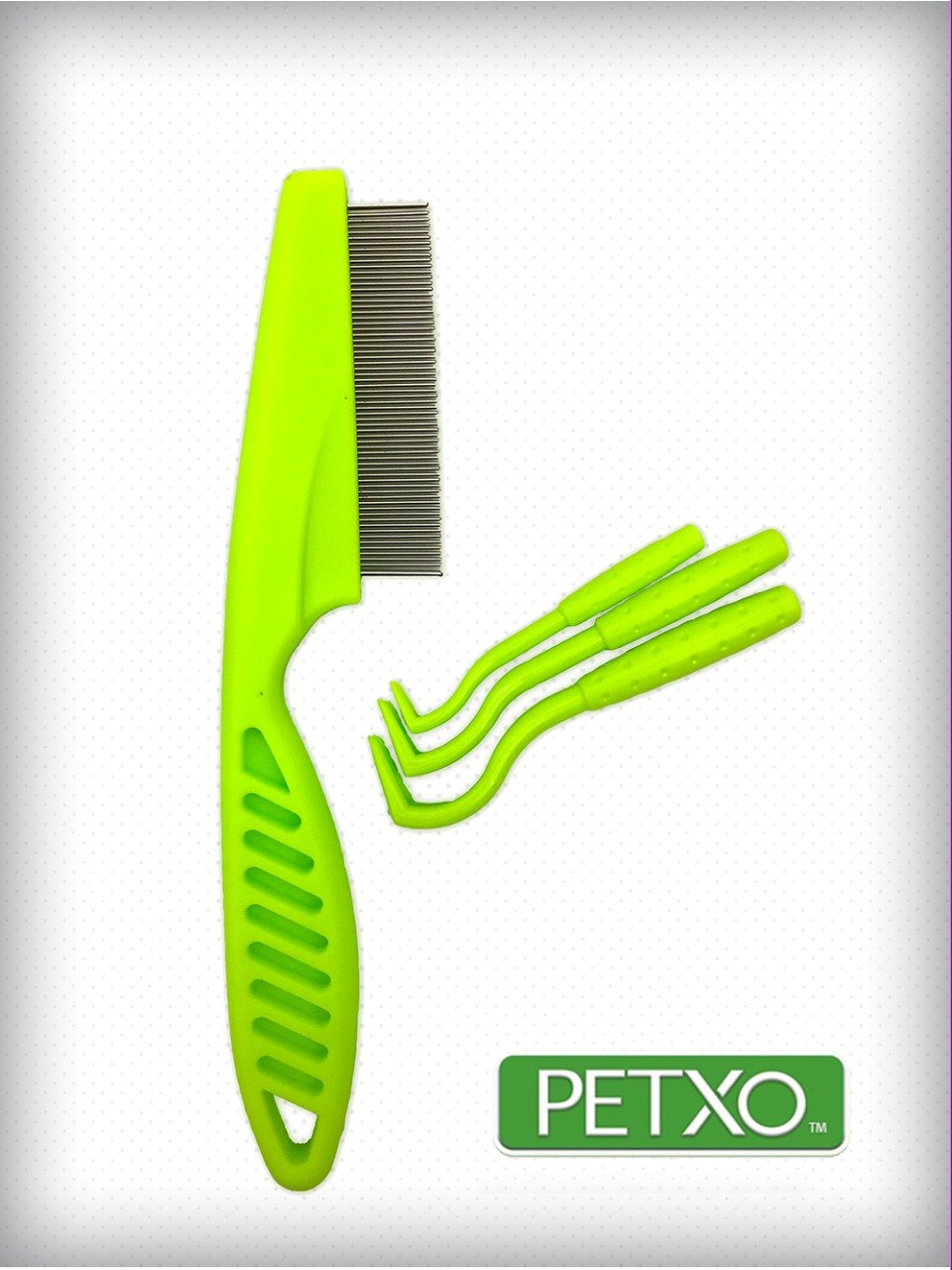 OXO Pet Products tick removal tool in use showing precise removal of head and body.