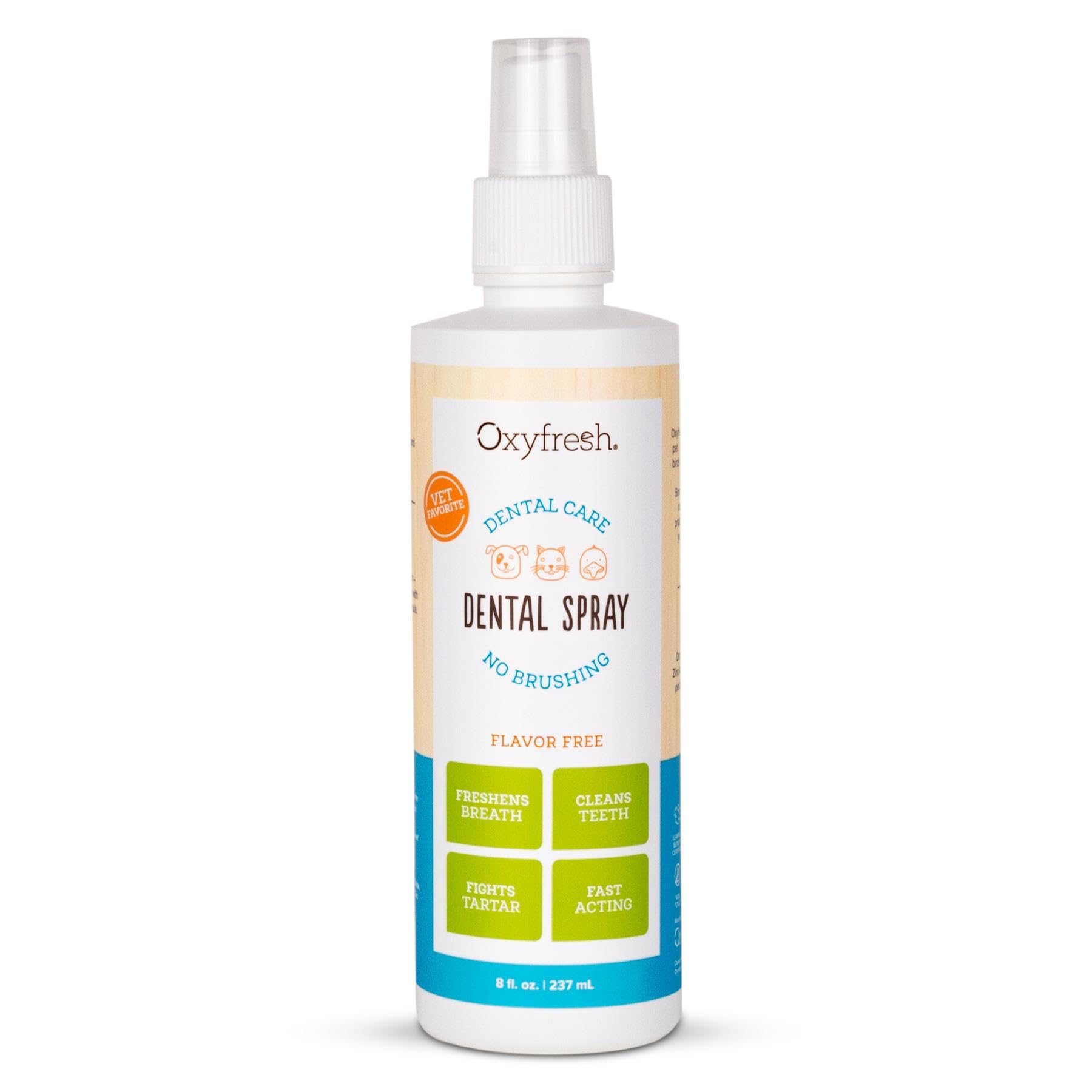 Oxyfresh Advanced Breath Spray bottle for quick pet breath freshening.