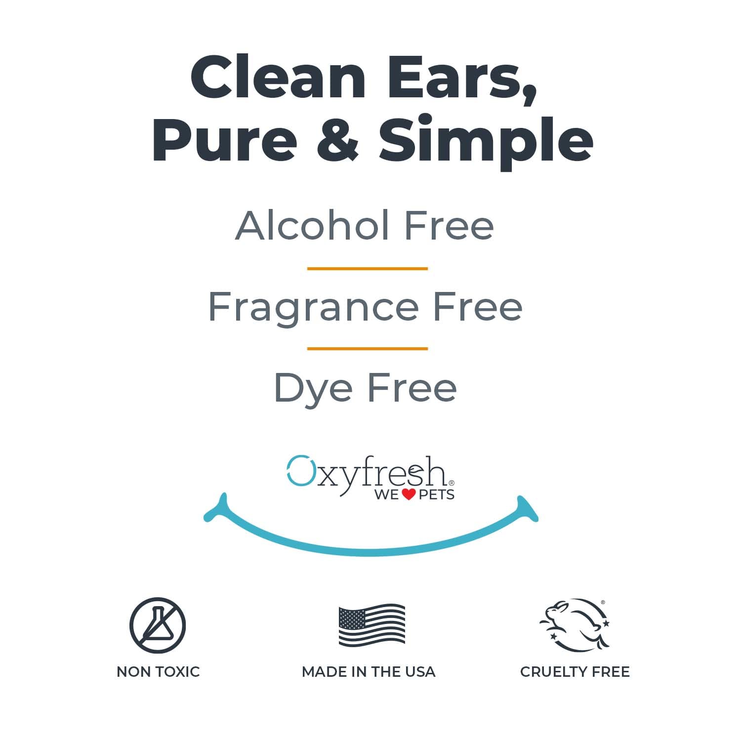 Oxyfresh Advanced Pet Ear Cleaner vet/groomer trusted badge on packaging