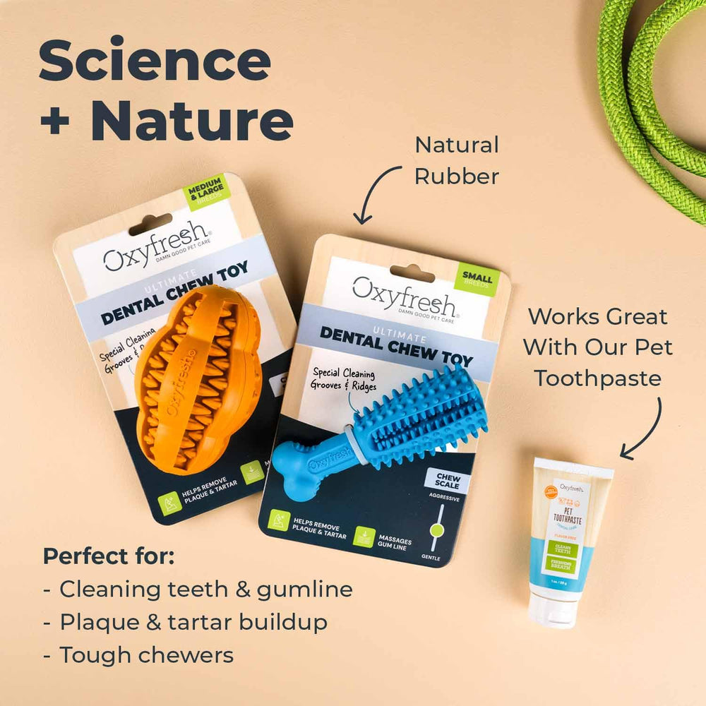 Oxyfresh dog dental chew toy easy-grip small-dog size