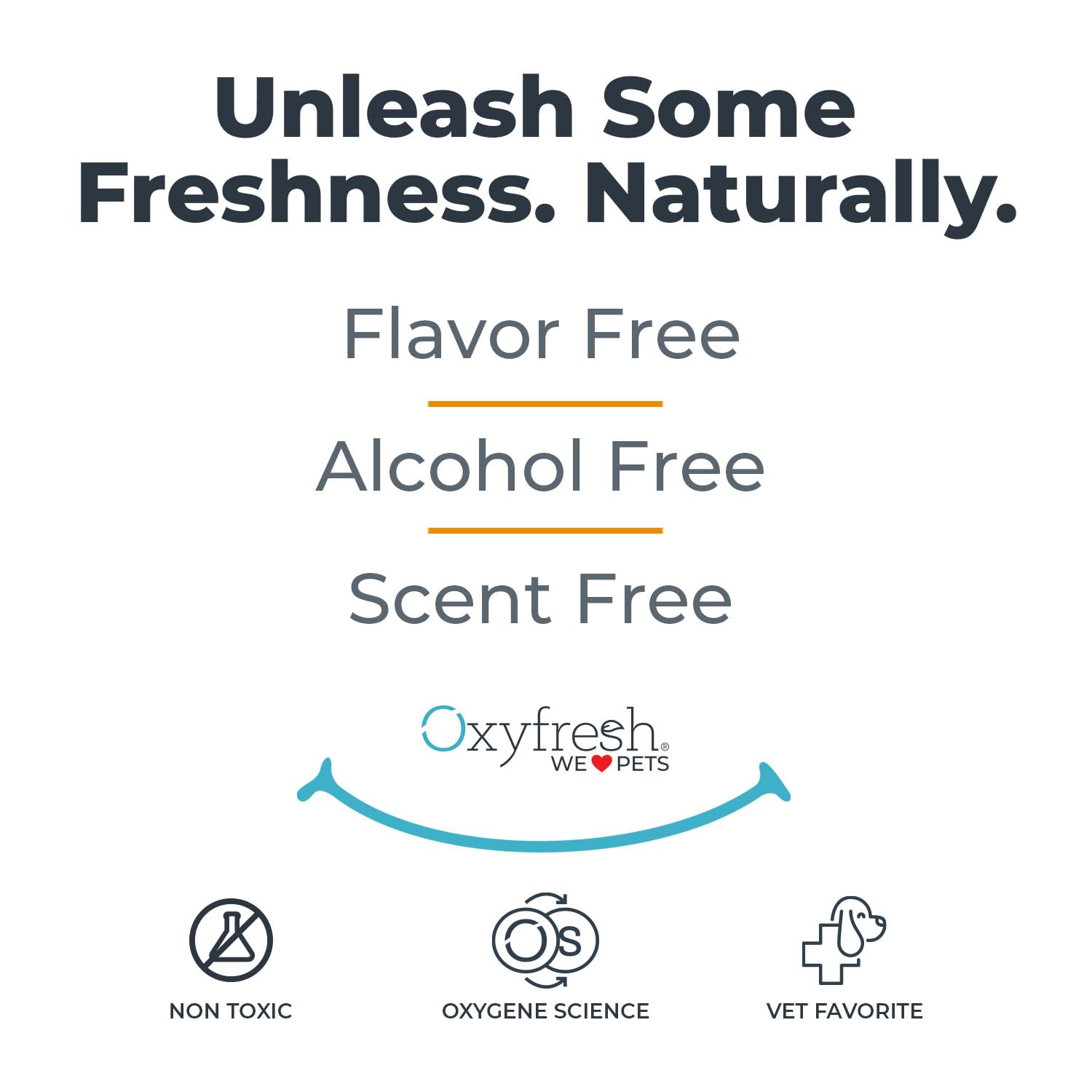 Oxyfresh packaging and label emphasizing non-toxic formula.