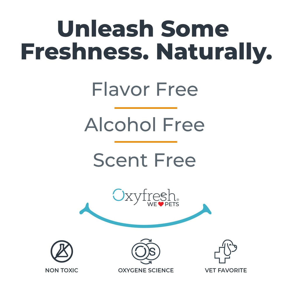 Oxyfresh packaging and label emphasizing non-toxic formula.