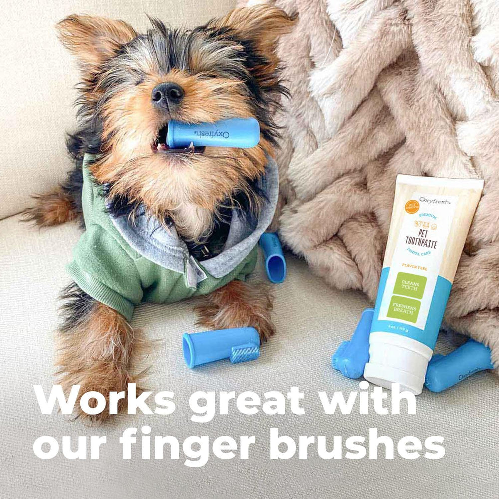 Oxyfresh Premium Cat & Dog Toothpaste compared to enzymatic formulas for tartar control.