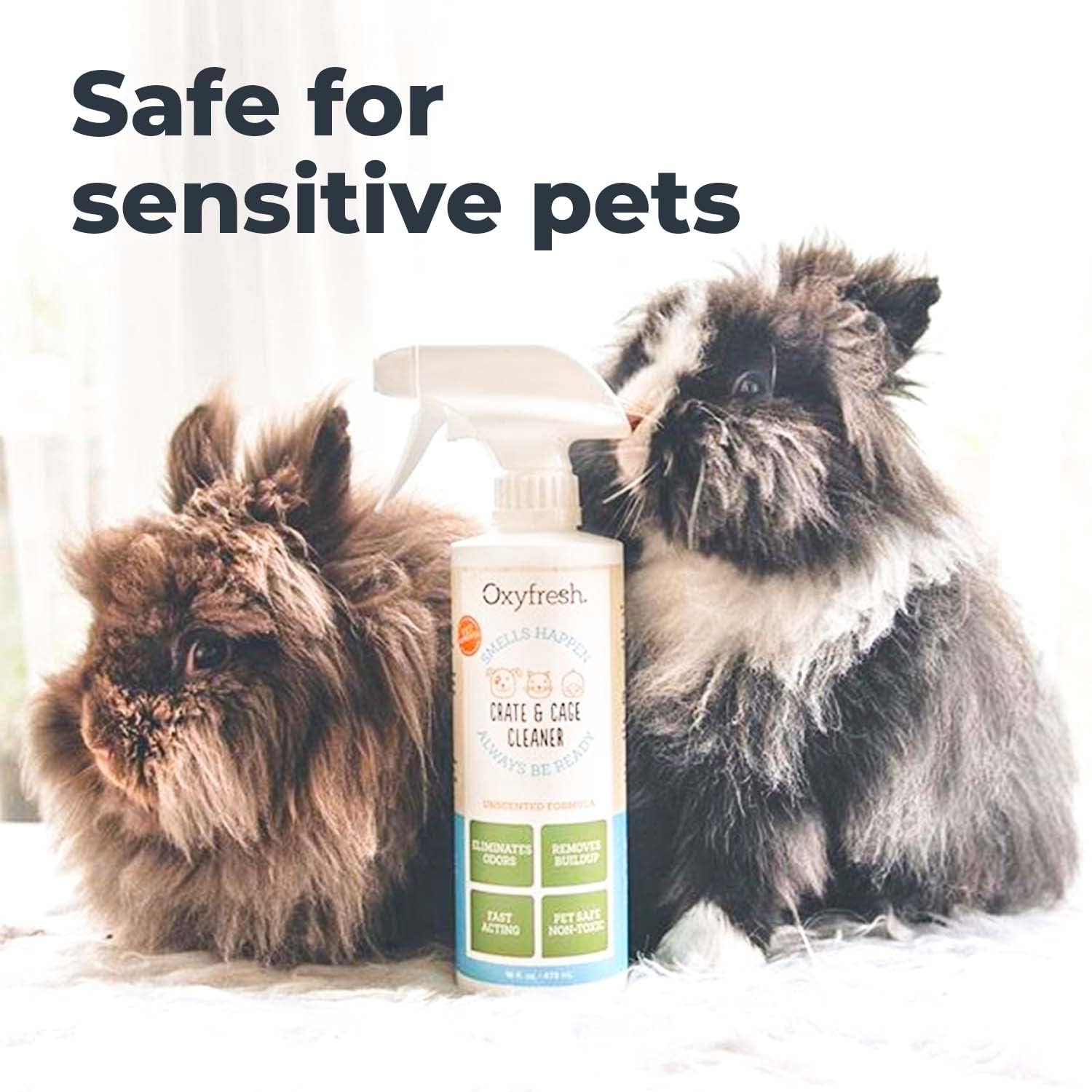Oxyfresh Premium Crate Cleaner non-toxic formula keeps homes pet-safe