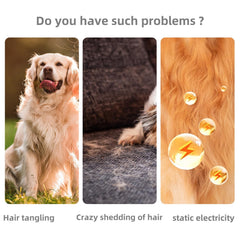 OYCGYLCH grooming brush for dogs and cats helps detangle and soothe skin