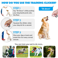 OYEFLY dog clicker wrist blue supports quick, calm behavior shaping across pets.