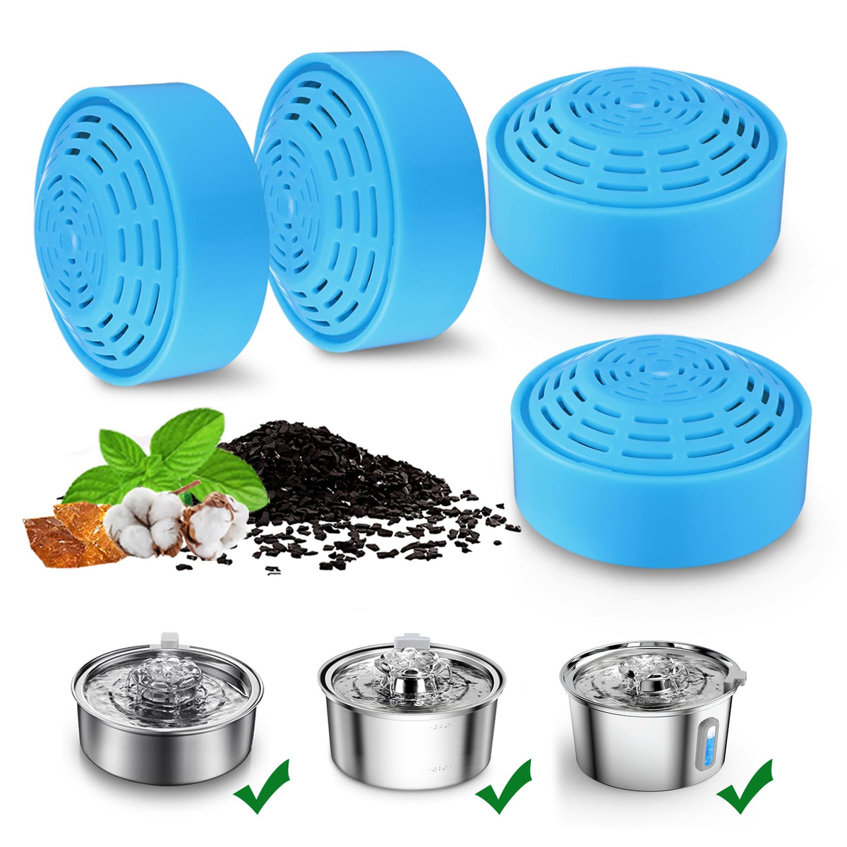 OYES cat fountain filters 4-pack packaging simplifies replacements for busy households.