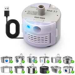 OYES SMA-800 pump assembly powering a cat fountain for reliable hydration.