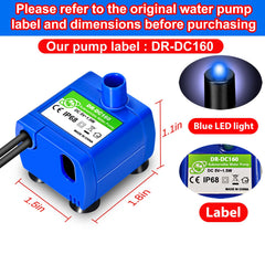 OYES DR-DC160 label view highlights model ID and LED-light detail.