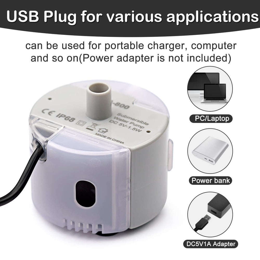 OYES IP68 waterproof pump withstands splashes for durable fountain use.