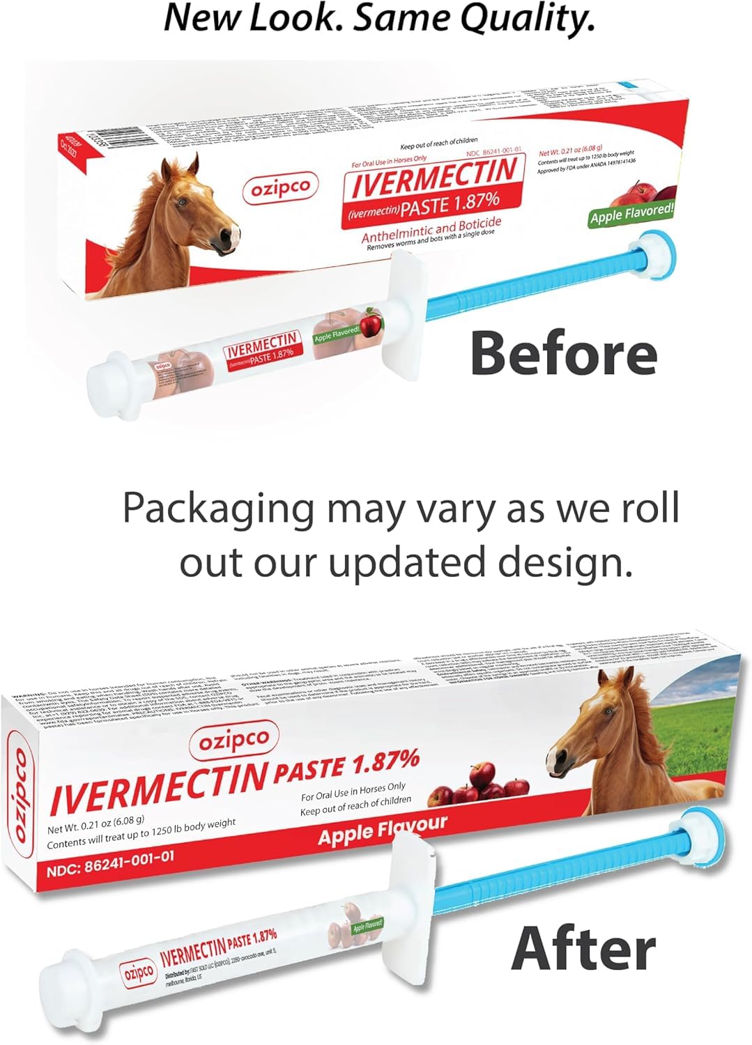 OZIPCO apple-flavored paste ideal for equestrian routines