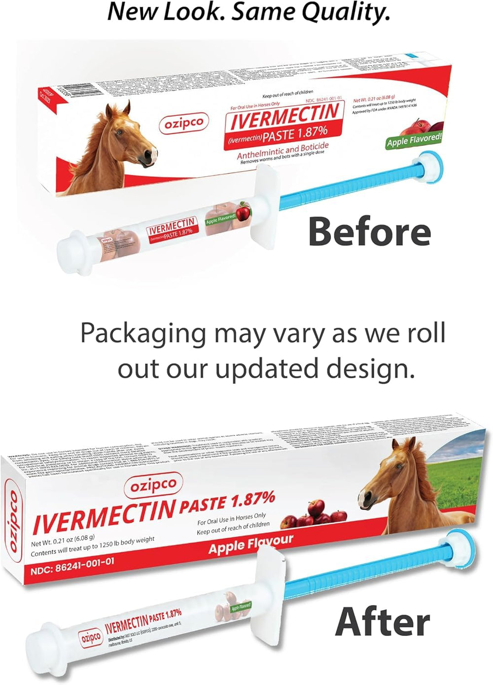 OZIPCO apple-flavored paste ideal for equestrian routines