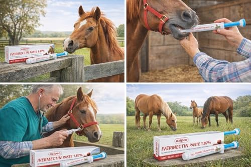 OZIPCO Ivermectine cheval, saveur pomme agréable lors de l'administration.