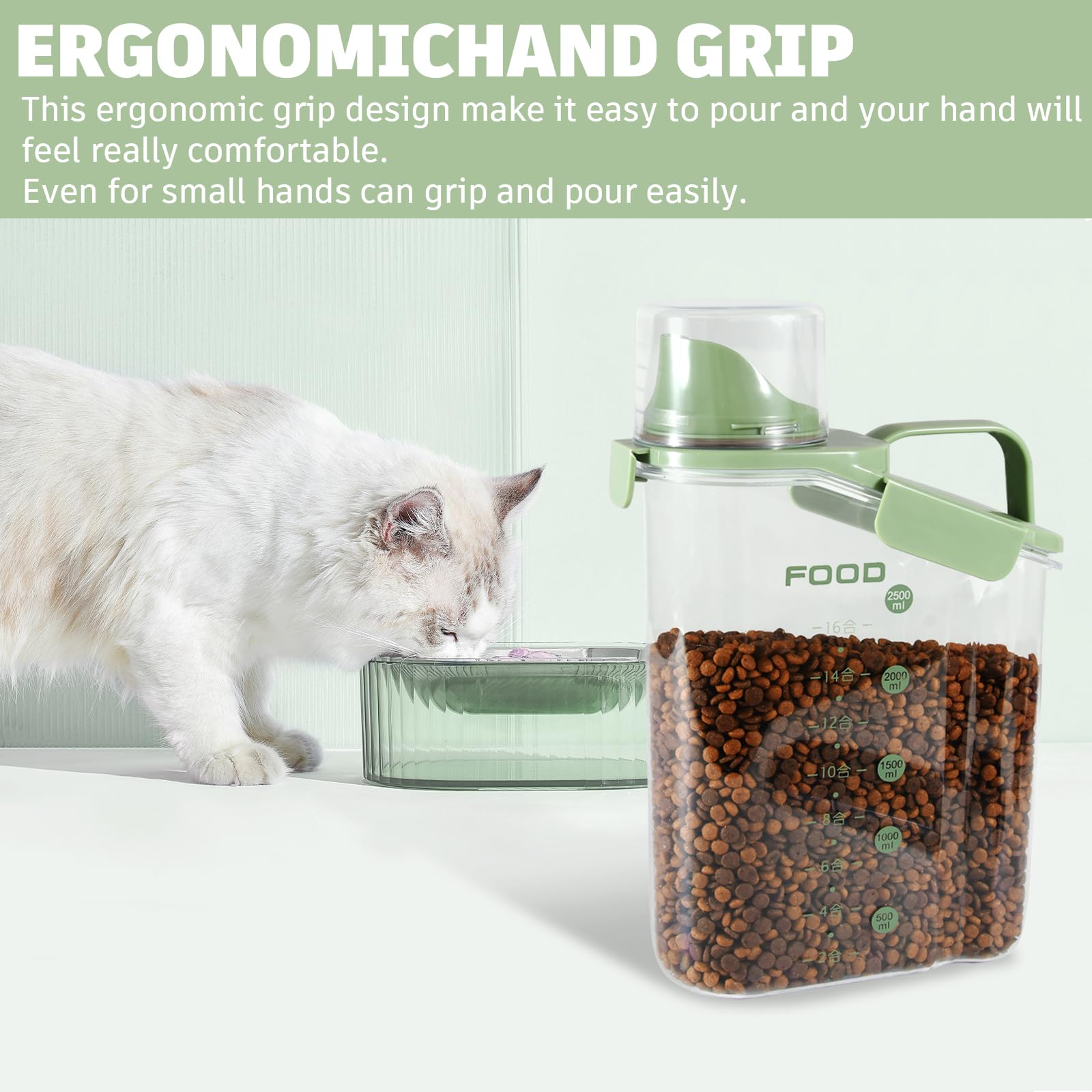 P-ZOONPE 2.5L capacity ideal for small to medium pets.