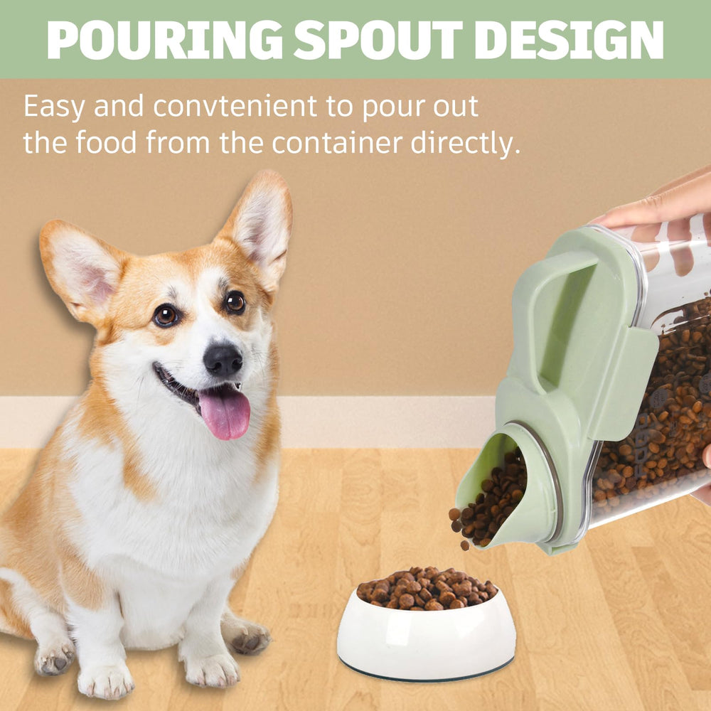 P-ZOONPE storage container shows pour spout for easy, clean serving.