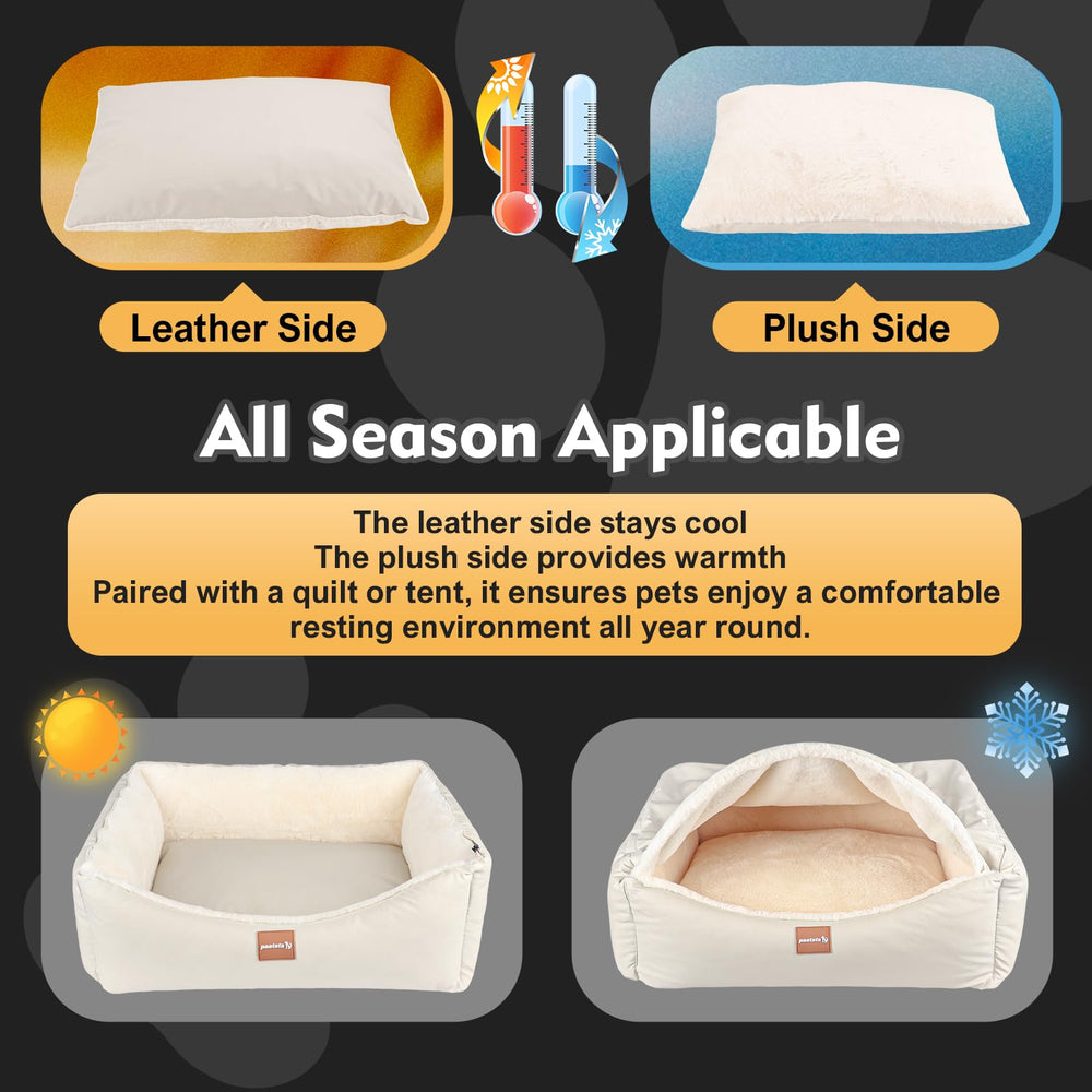 Paatata dog bed non-slip bottom keeps the bed from sliding on floors.