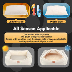 Paatata dog bed non-slip bottom keeps the bed from sliding on floors.