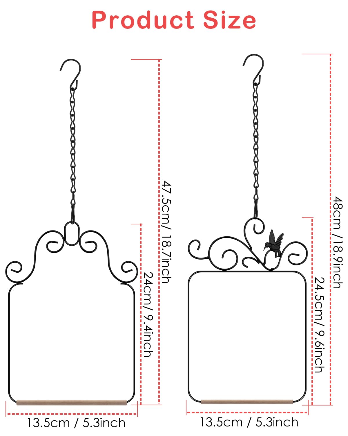 PACETAP hummingbird swings styled for outdoor patio and garden decor.