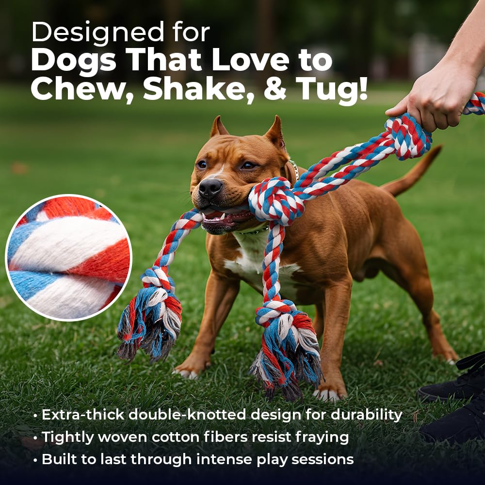 Pacific Pups durable rope toy for large breeds supports tough tug-of-war sessions.