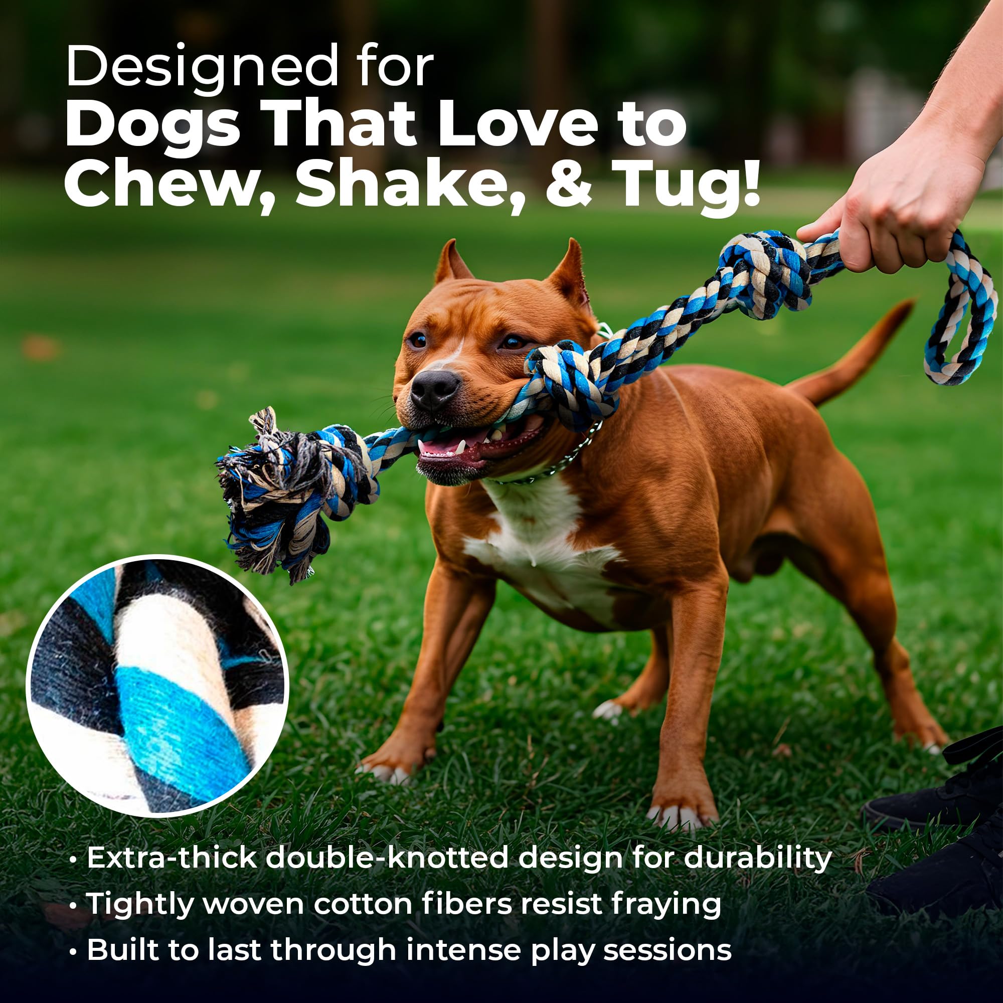 Pacific Pups Products teething-friendly rope toy for large breed puppies