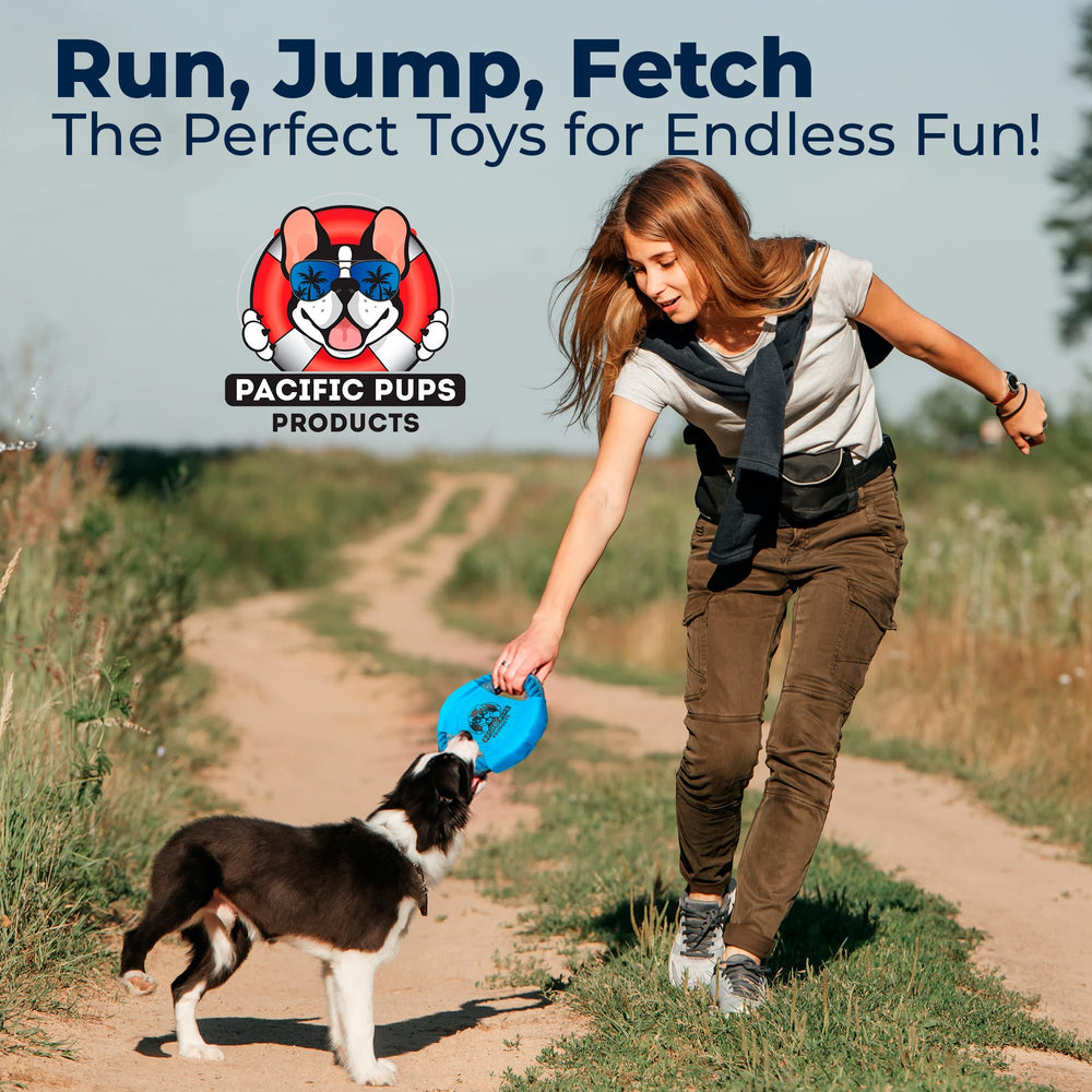Pacific Pups treat ball toy for puzzle-solving and enrichment.
