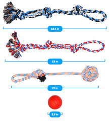 Pacific Pups tug-of-war rope pack designed for aggressive chewers.