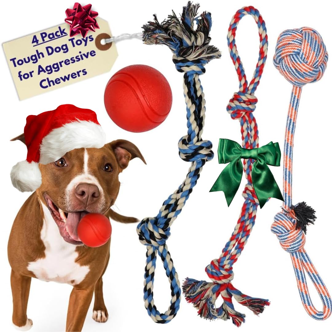 Pacific Pups XL rope toy closeup showing durable cotton fibers for long-lasting play.