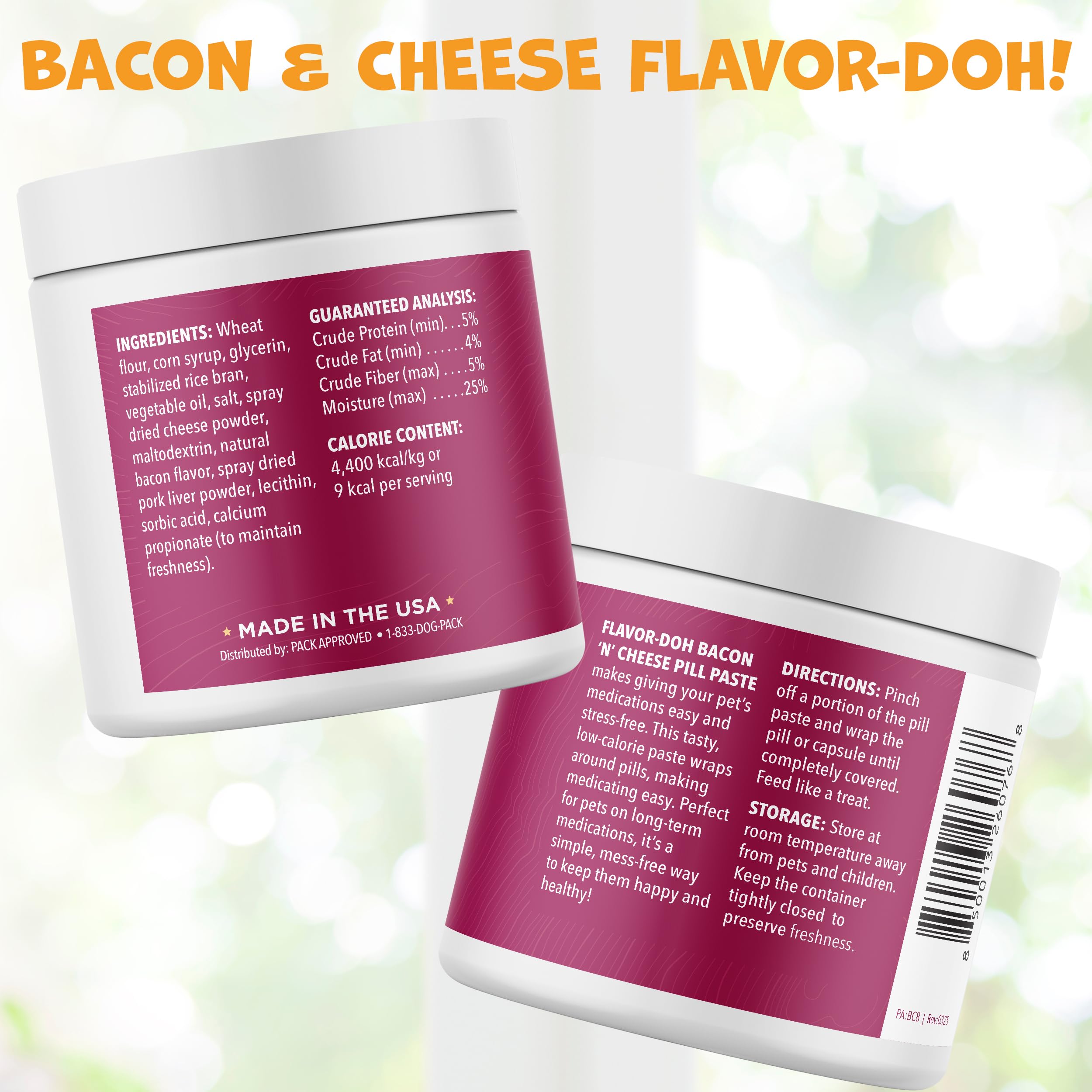 Pack Approved Flavor-Doh soft-treat-texture close-up highlights pliable texture for secure pill enclosure.
