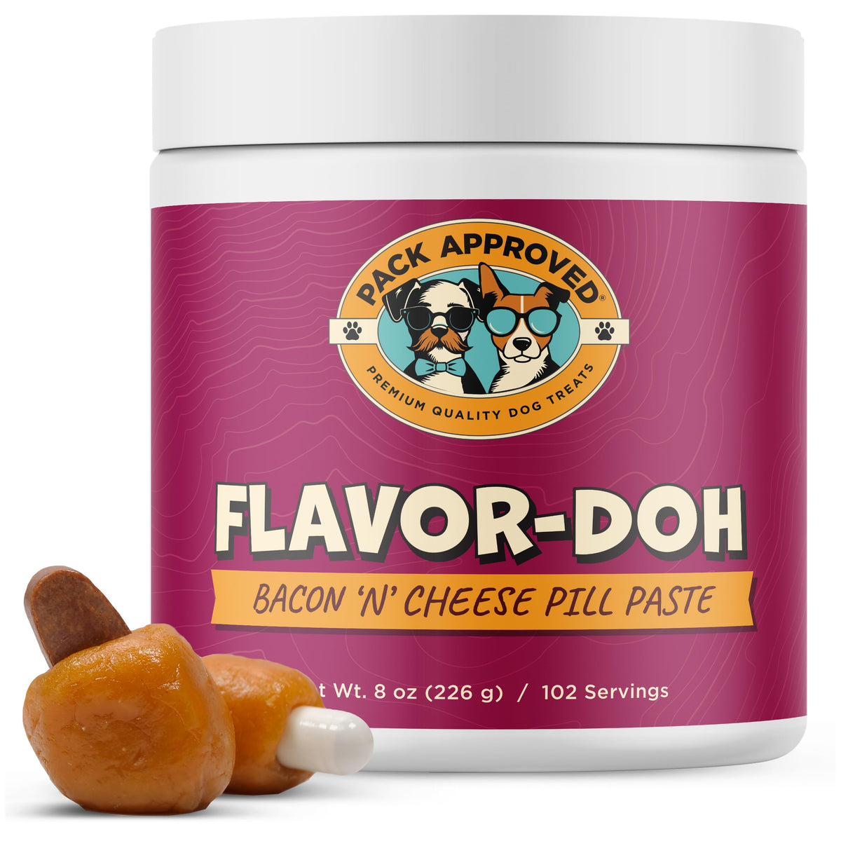 Pack Approved Flavor-Doh wrap-paste makes easy pill wrapping for dogs' capsules.
