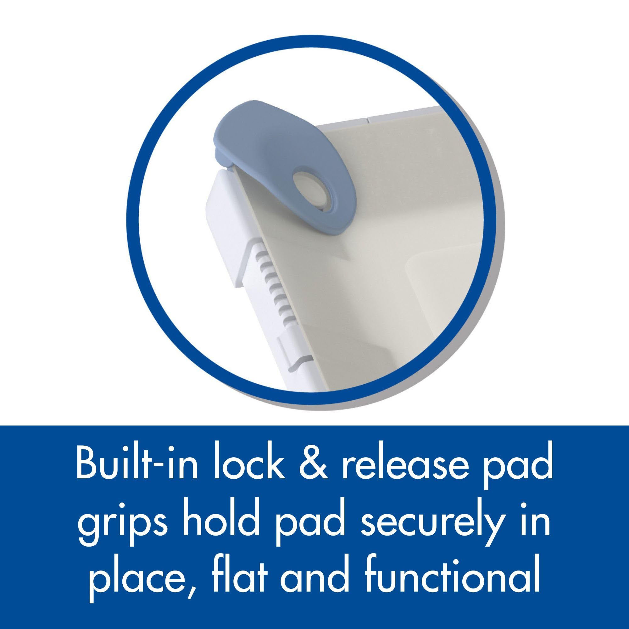 Pad Genius SureGrip sits under the pad with a slim profile for clean setup.