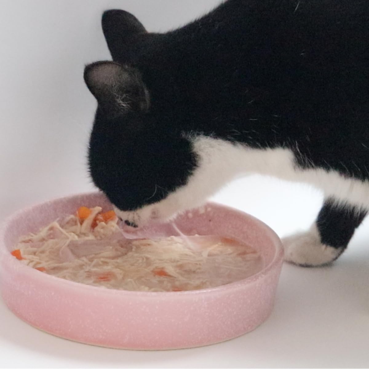 Padolitlay ceramic slow-feeder bowl pink 6-inch diameter suitable for dry, wet, or raw food
