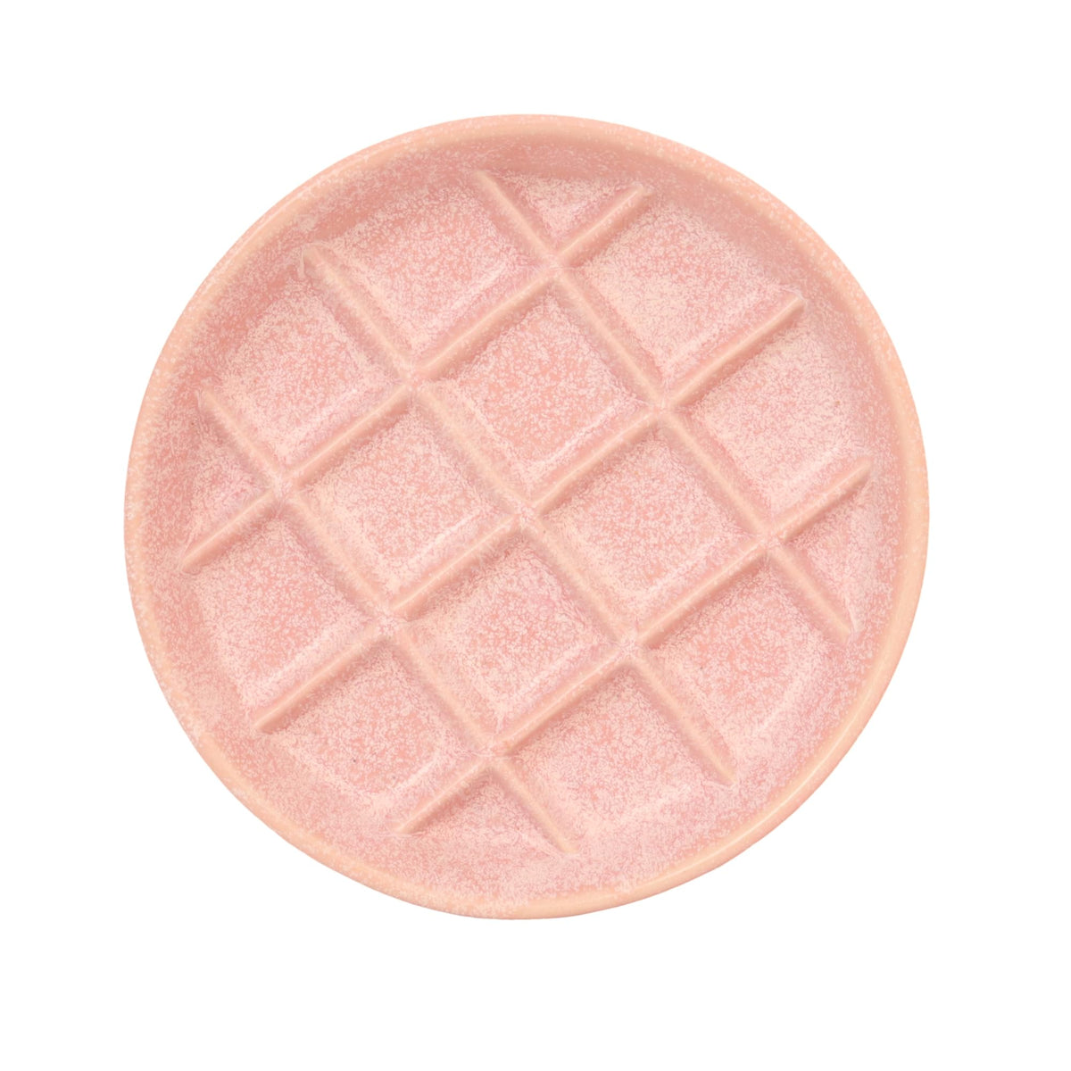 Padolitlay ceramic slow-feeder bowl pink top view promotes slower meals and better control