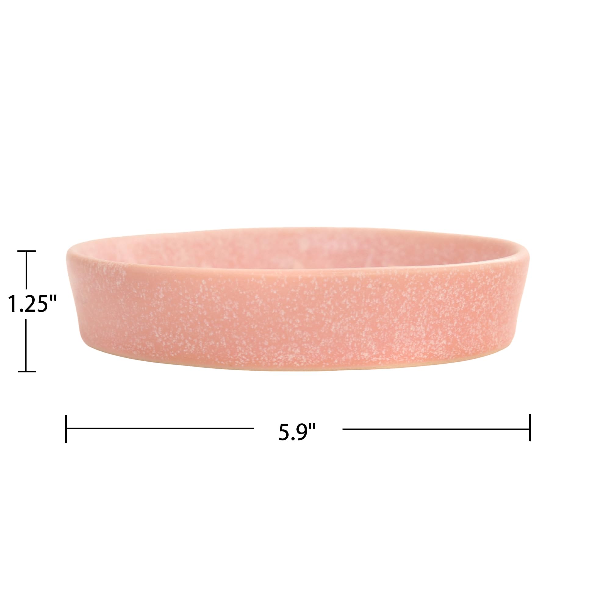 Padolitlay ceramic slow-feeder bowl pink closeup reveals lead-free, durable ceramic material