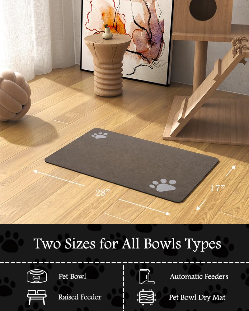 PADOOR multi-use pet drying mat for bowls and drying surfaces.