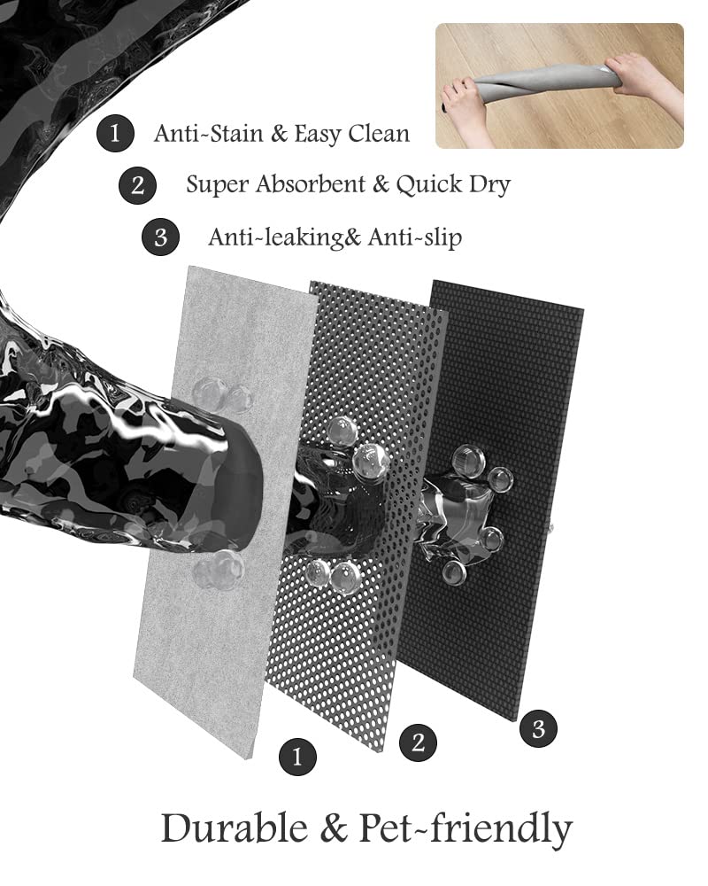 PADOOR mat dries quickly after washing and stacks compactly for storage.