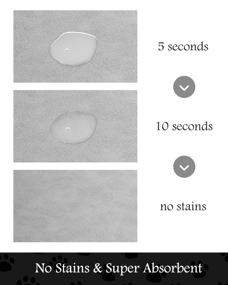 PADOOR feeding mat demonstrates quick-dry performance to keep floors dry.
