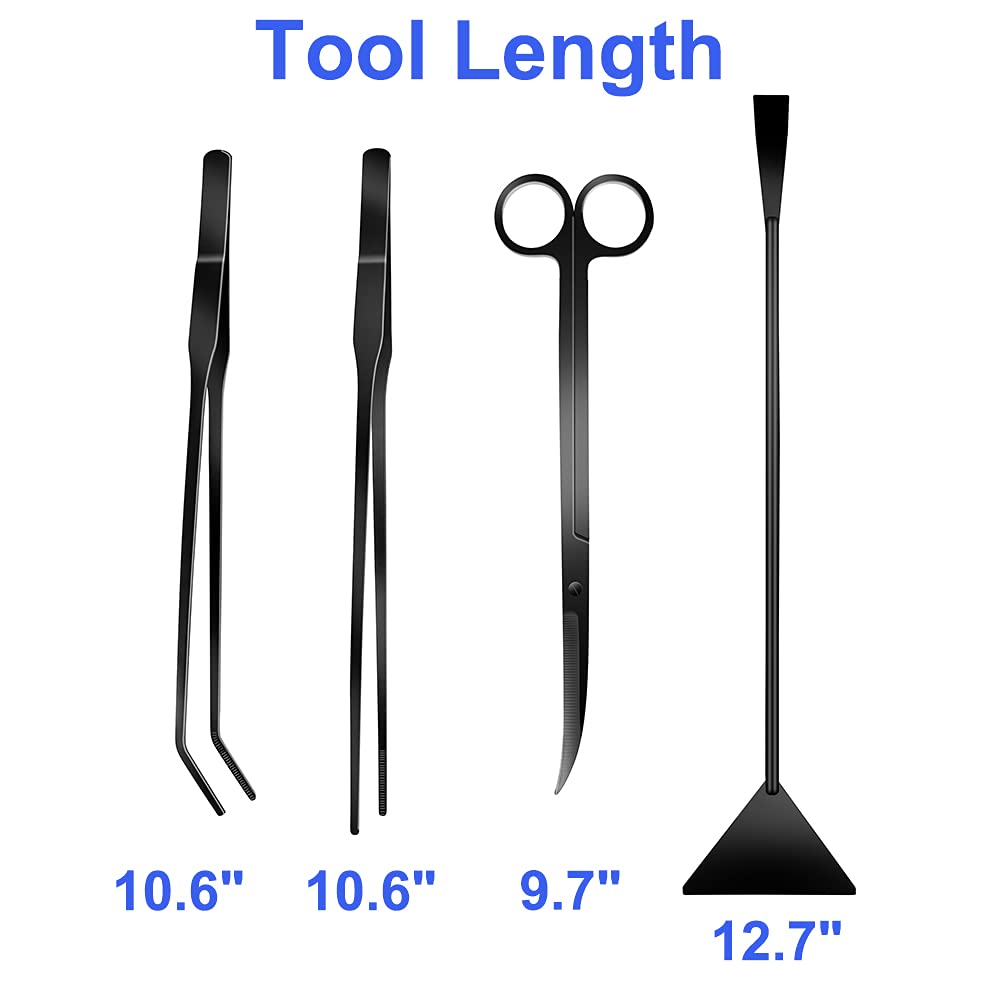 PAFOWO long aquarium tweezers for precise plant placement and careful debris removal