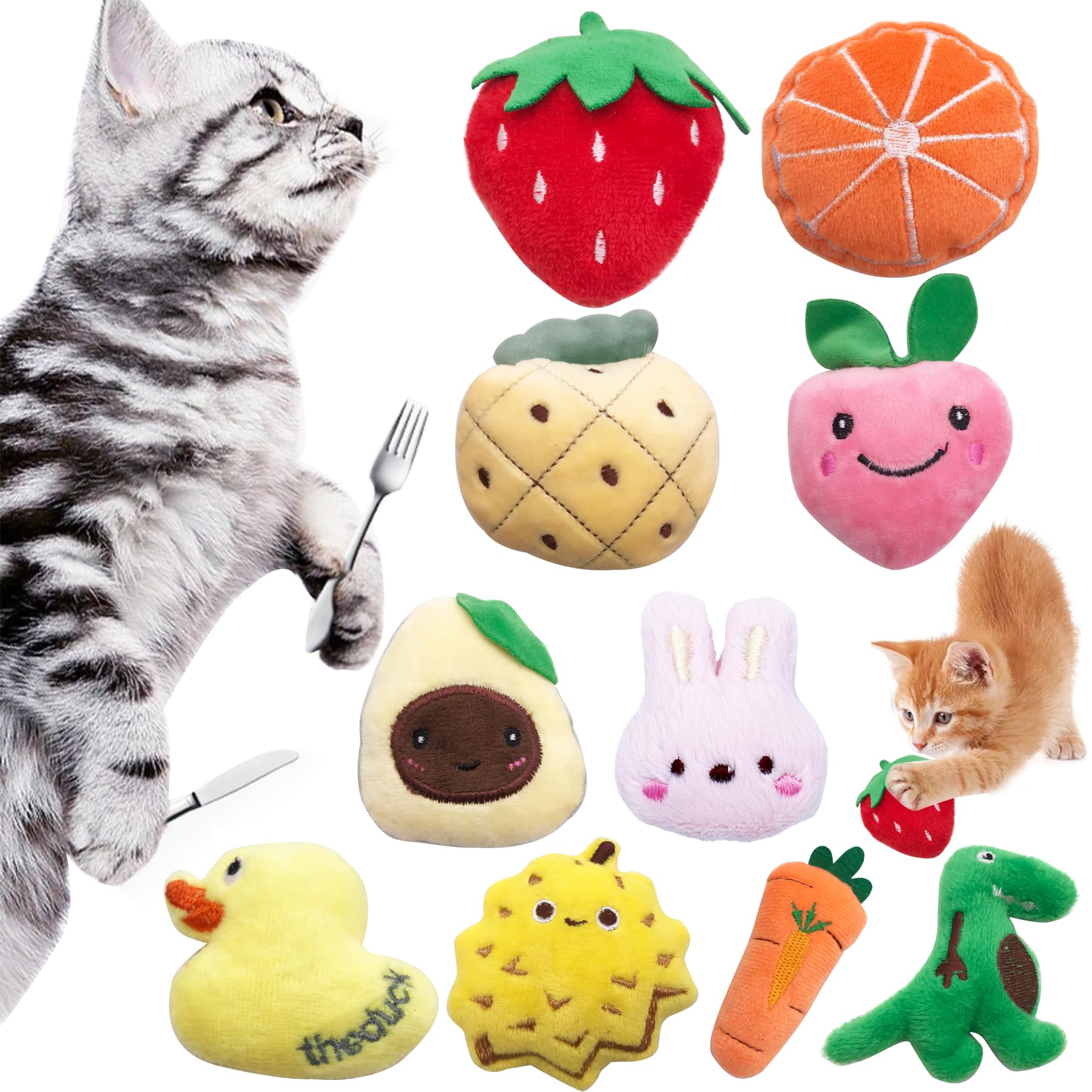 Pai Sence catnip toy strawberry boosts playful energy and pounce sessions.