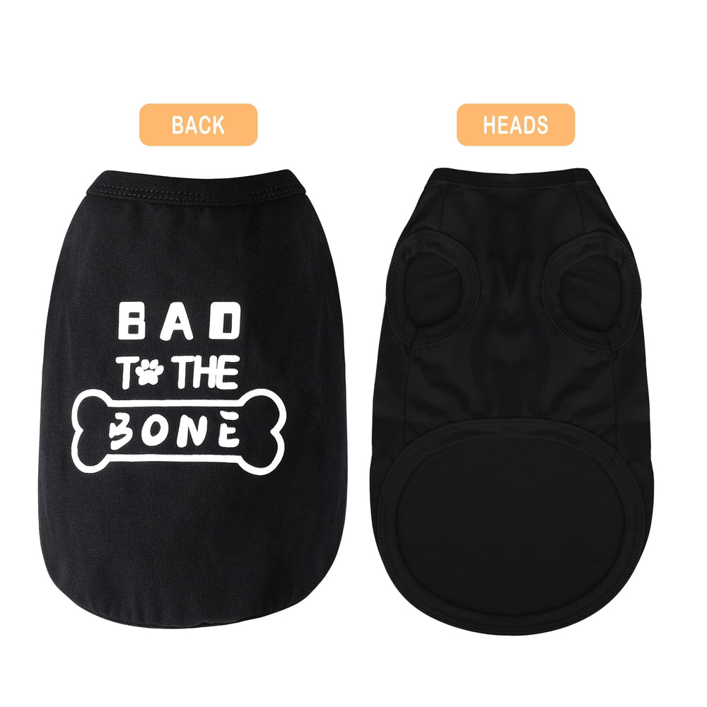 Paiaite Bad to The Bone dog shirt back view with graphic offers warm breathable wear