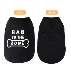 Paiaite Bad to The Bone dog shirt back view with graphic offers warm breathable wear