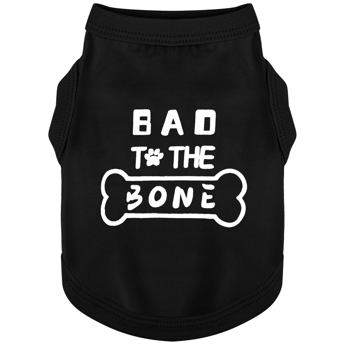 Paiaite Bad to The Bone dog shirt front view shows soft cotton for everyday comfort