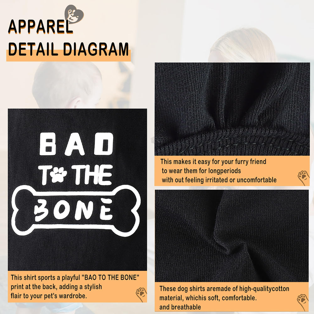 Paiaite Cozy Cotton dog shirt closeup reveals gentle fabric suitable for sensitive skin