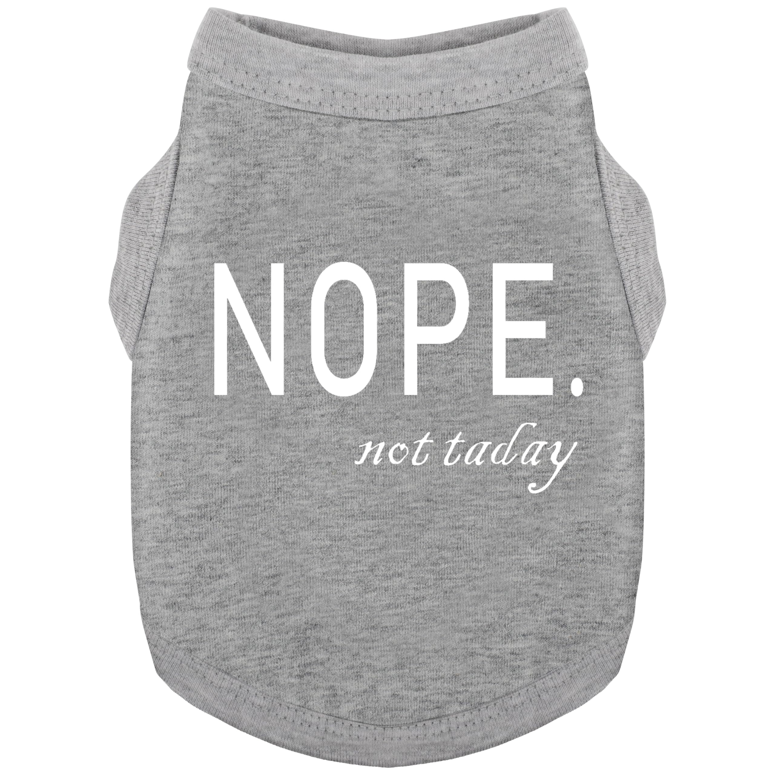 Paiaite Cozy Cotton Dog Shirt Grey XS front view shows soft fabric for gentle wear.