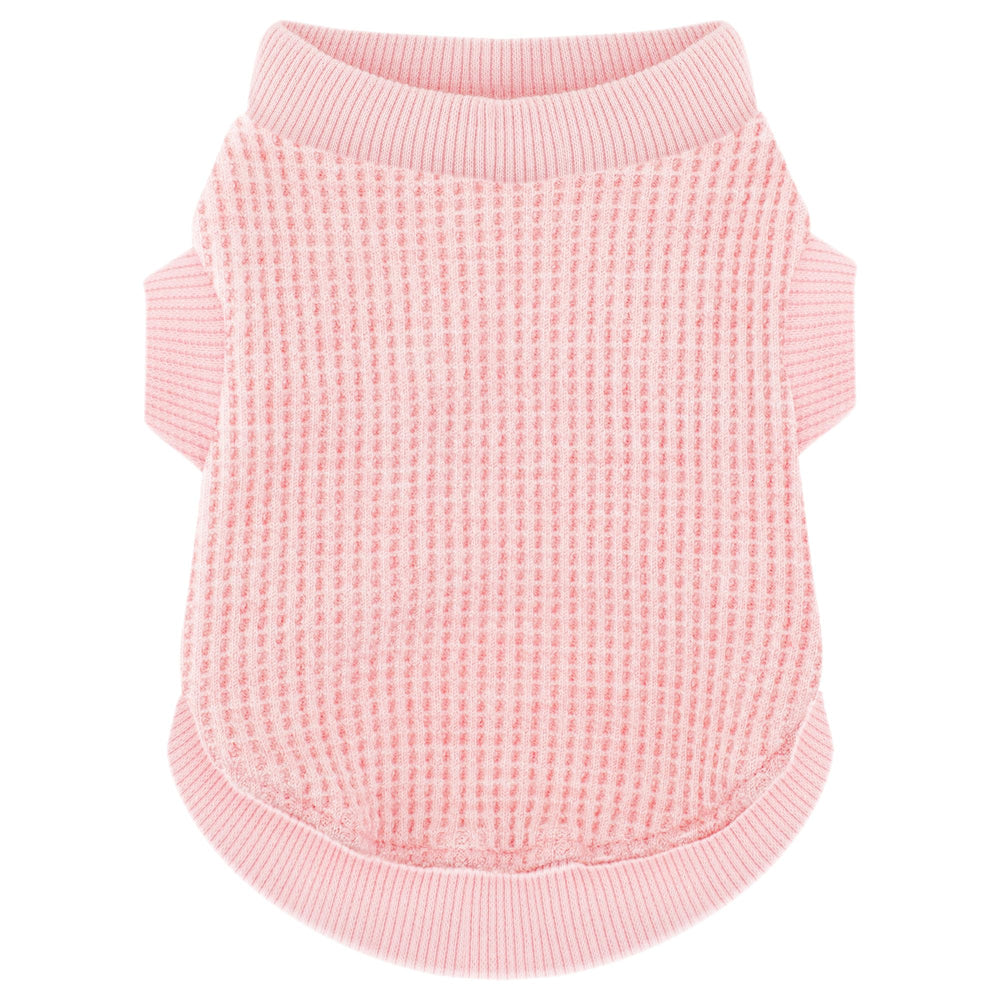 Paiaite cozy pink dog shirt close up showing soft fabric texture for comfort