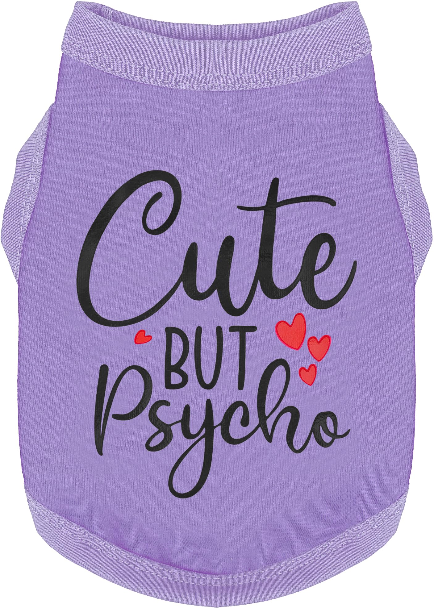 Paiaite cute but psycho purple-front shirt highlights breathable cotton for small dogs