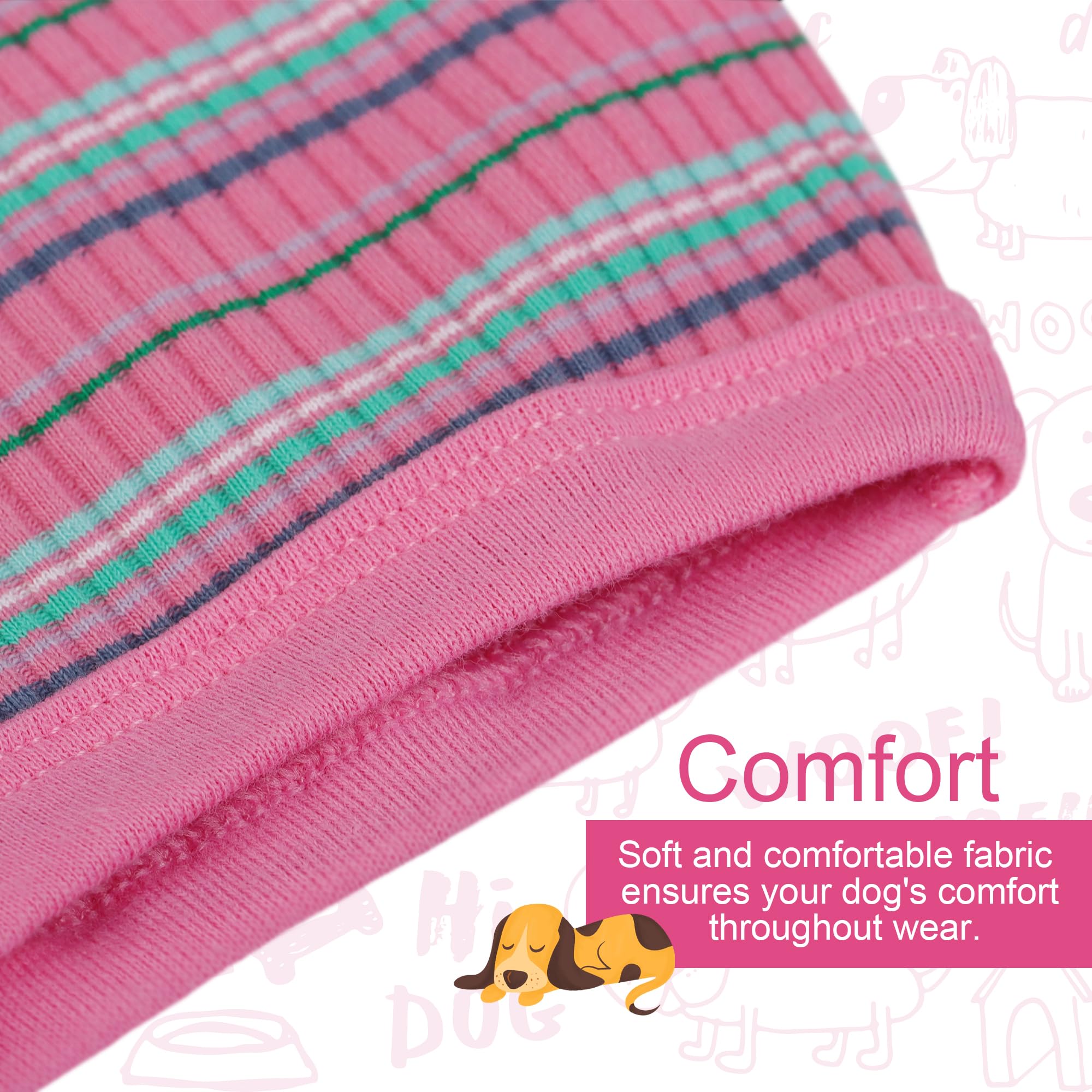 Paiaite easy-on-off dog shirt demonstrates simple dressing.
